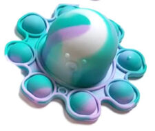 Zawieszka antystresowa Fidget Toy PUSH BUBBLE POP IT OCTAPUS CONVERTIBLE (9 cm) ośmiornica przewrotka - obrazek 6